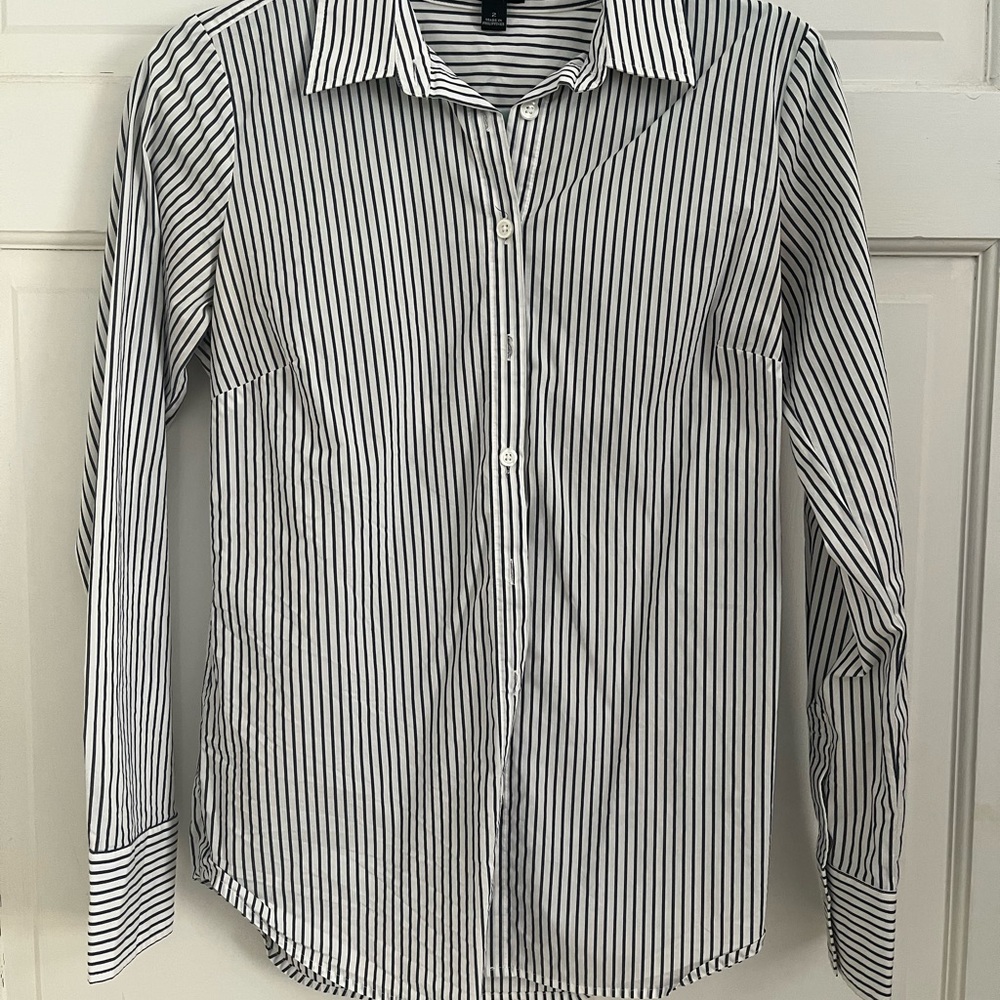 Ann Taylor Striped Button Down